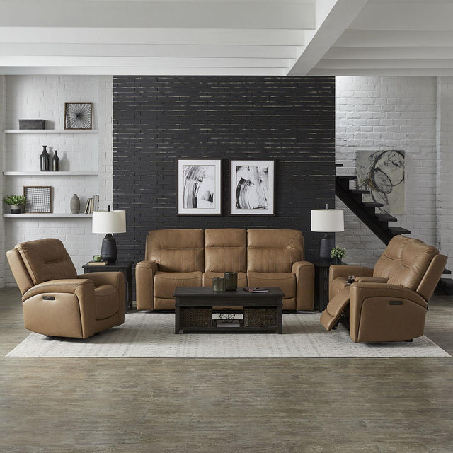 Liberty Furniture Bennett - Sofa With Loveseat & Recliner - Butternut Leather