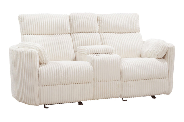 Parker House Radius - Power Glider Reclining Console Loveseat - Mega Ivory