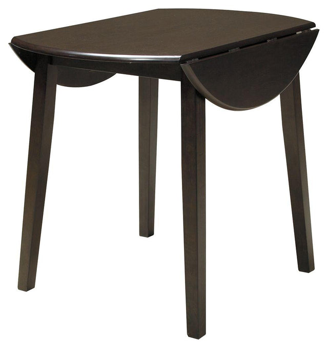 Ashley Hammis Round DRM Drop Leaf Table - Dark Brown
