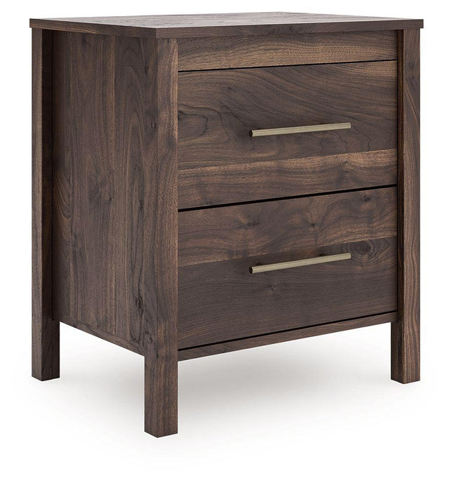 Ashley Calverson Two Drawer Night Stand - Mocha