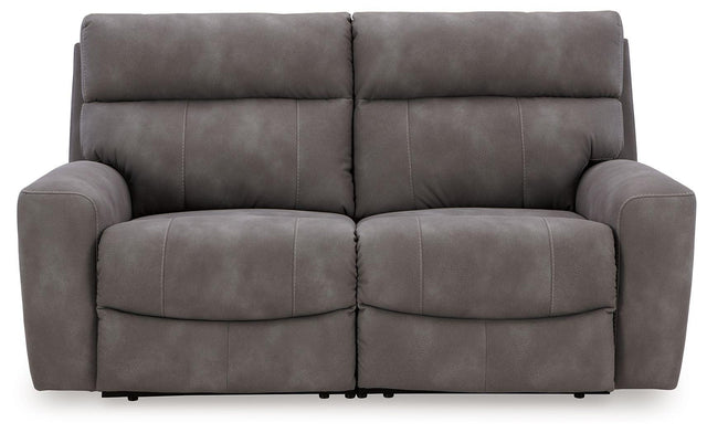 Ashley Next-gen Durapella - Slate - 2-Piece Power Reclining Sectional Loveseat