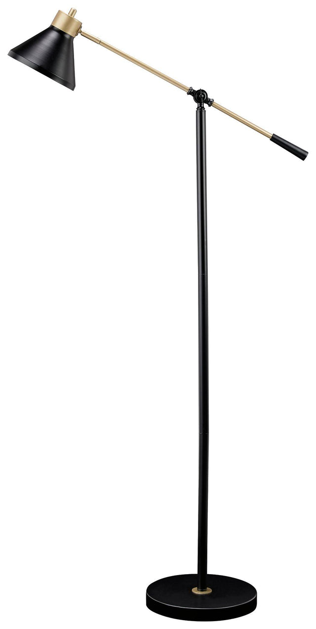 Ashley Garville Metal Floor Lamp (1/CN) - Black/Gold Finish