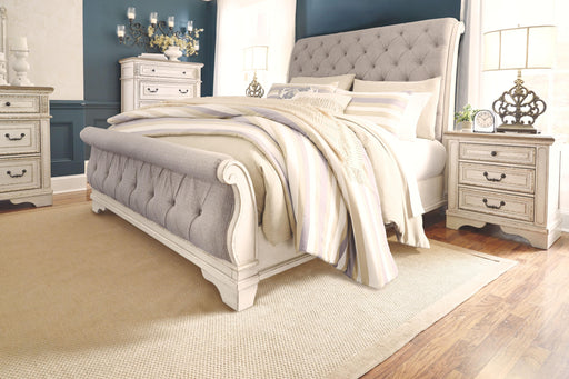 Ashley Realyn - Two-tone - California King Upholstered Sleigh Bed