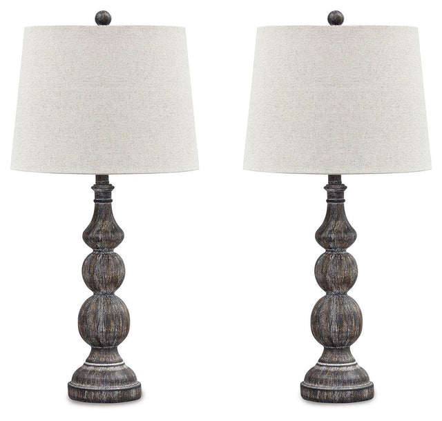 Ashley Mair Poly Table Lamp (2/CN) - Antique Black