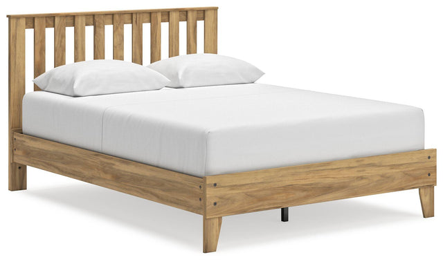 Ashley Bermacy - Light Brown - Queen Platform Panel Bed