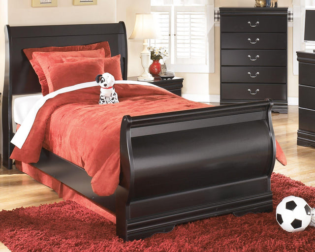 Ashley Huey Vineyard - Black - Twin Sleigh Bed