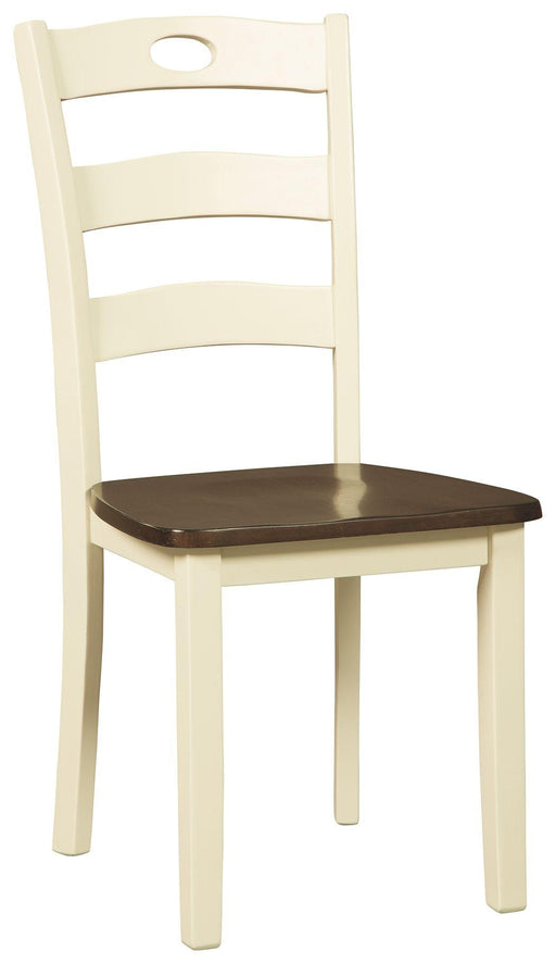 Ashley Woodanville Dining Room Side Chair (2/CN) - Cream/Brown