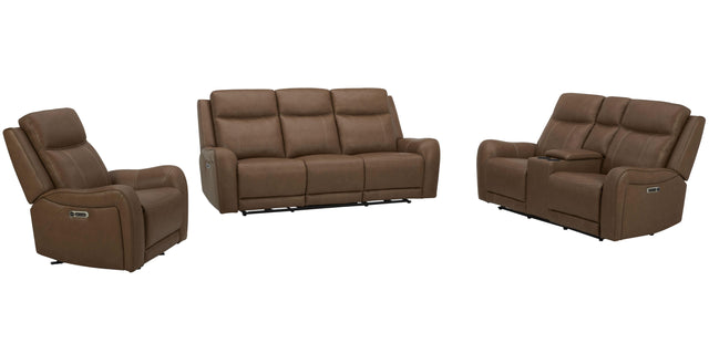 Parker House Haywood - Power Reclining Sofa, Loveseat And Recliner - Butternut