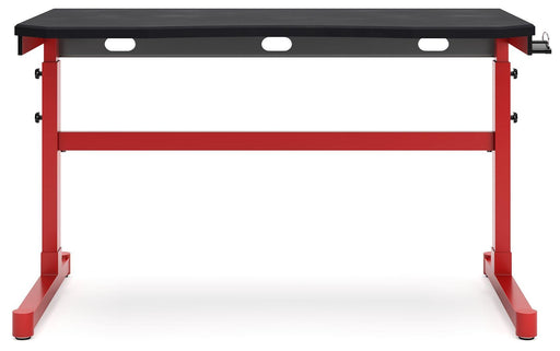 Ashley Lynxtyn Adjustable Height Desk - Red/Black