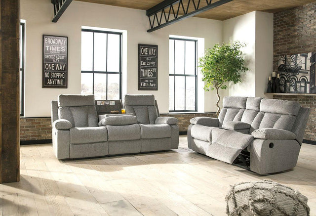 Ashley Mitchiner - Fog - 2 Pc. - Reclining Sofa, Loveseat