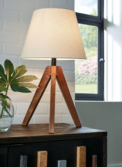 Ashley Laifland Wood Table Lamp (2/CN) - Brown