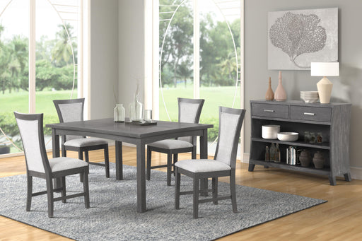 New Classic Furniture Flair - 5 Piece Dining Set (Table & 4 Chairs) - Gray