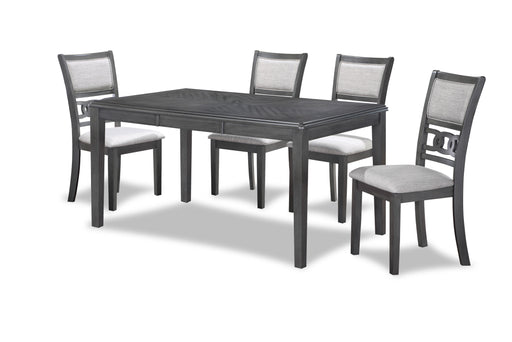 New Classic Furniture Gia - 5 Piece Dining Set (Table & 4 Chairs) - Gray