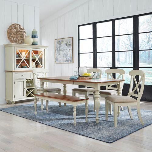 Liberty Furniture Ocean Isle - 6 Piece Rectangular Table Set - Natural Pine