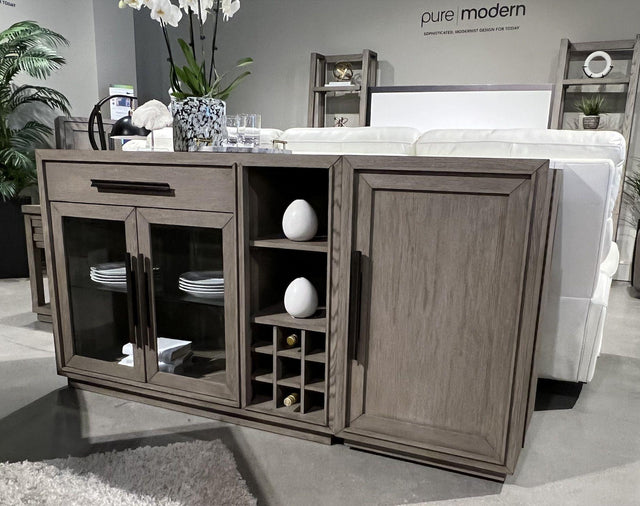 Parker House Pure Modern Dining - Multi-functional Server with Bar Cabinet - Moonstone