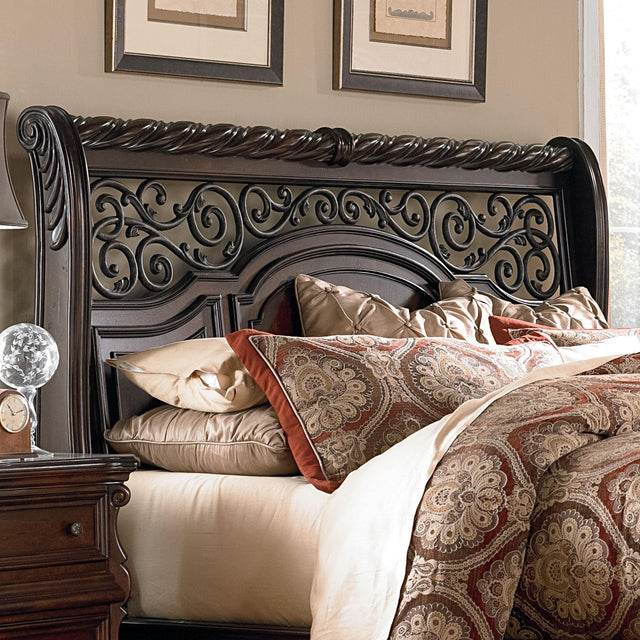 Liberty Furniture Arbor Place - King Sleigh Headboard - Dark Brown