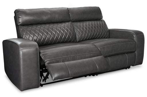 Ashley Samperstone - Gray - 2-Piece Power Reclining Sectional