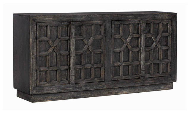 Ashley Roseworth Accent Cabinet - Distressed Black