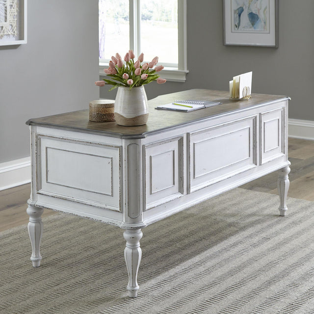 Liberty Furniture Magnolia Manor - Writing Desk - Antique White & Weathered Bark