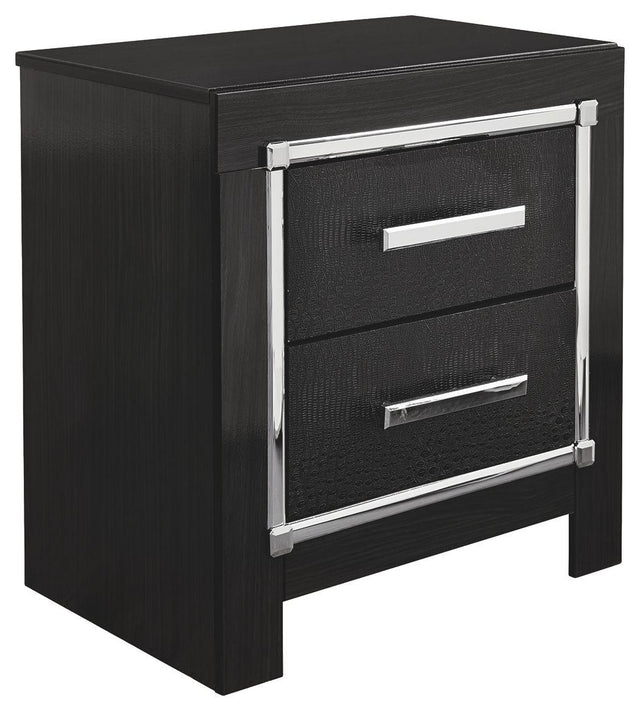 Ashley Kaydell Two Drawer Night Stand - Black