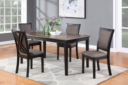 New Classic Furniture Potomac - 5 Piece Rectangle Dining Set (Table & 4 Chairs) - Brown / Black