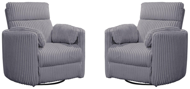 Parker House Radius - Power Swivel Glider Recliner (Set of 2) - Mega Grey