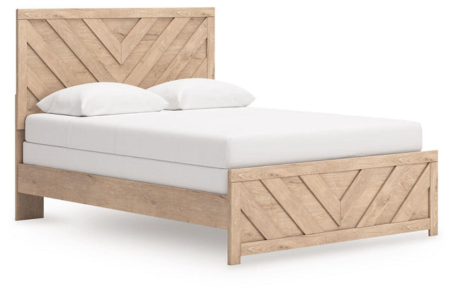 Ashley Sanginlane - Tan - Queen Panel Bed