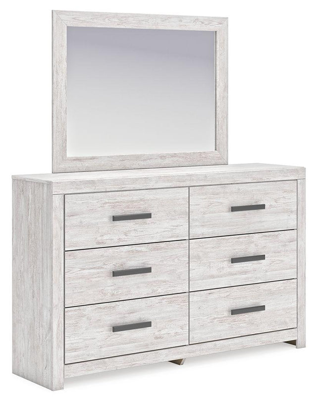 Ashley Cayboni - Whitewash - Dresser And Mirror