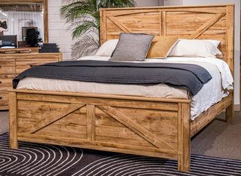 Ashley Maystonna Queen Crossbuck Panel HDBD - Brown