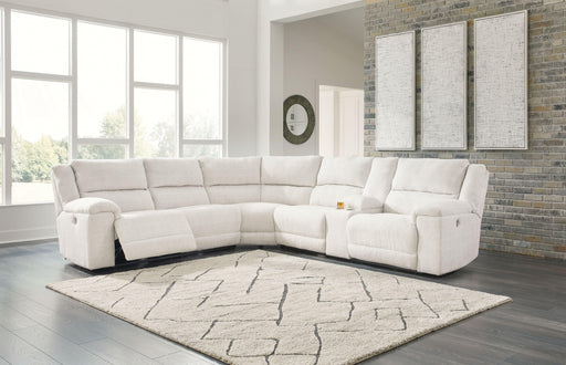 Ashley Keensburg - Linen - 3-Piece Power Reclining Sectional With Raf Power Reclining Loveseat With Console