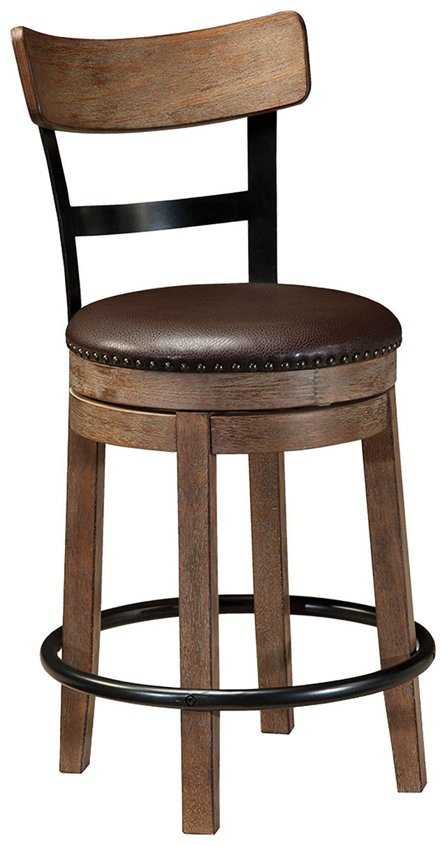 Ashley Pinnadel UPH Swivel Barstool (1/CN) - Light Brown