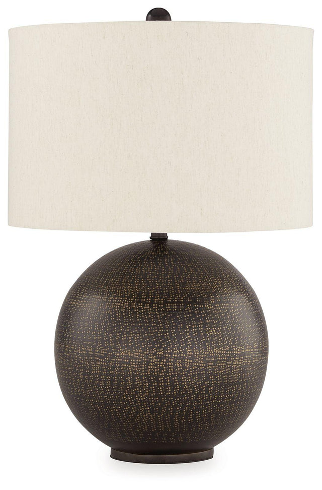 Ashley Hambell Metal Table Lamp (1/CN) - Black/Gold Finish