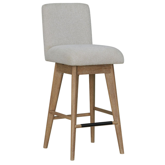 Parker House Escape - Dining Upholstered Swivel Barstool - Glazed Natural Oak Mirage Mist