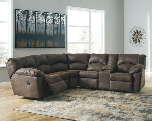 Ashley Tambo - Canyon - Right Arm Facing Loveseat With Console 2 Pc Sectional