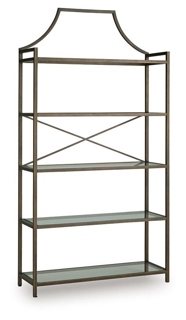 Ashley Bernonly Bookcase - Antique Bronze Finish