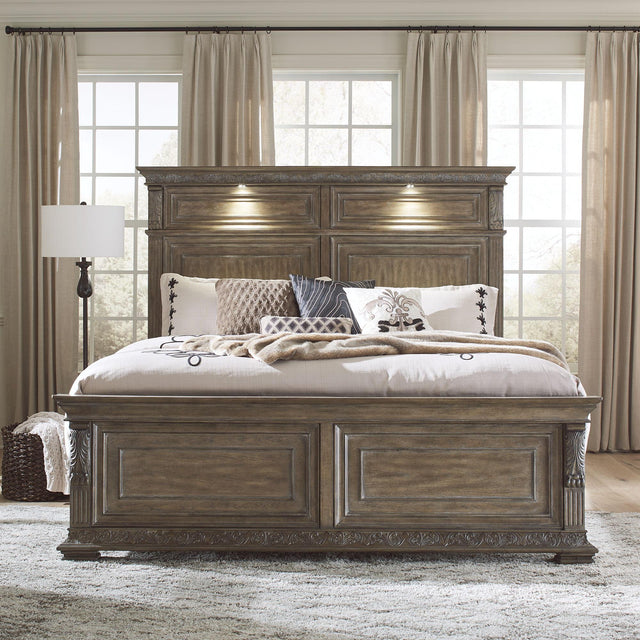 Liberty Furniture Carlisle Court - King Panel Bed - Medium Brown