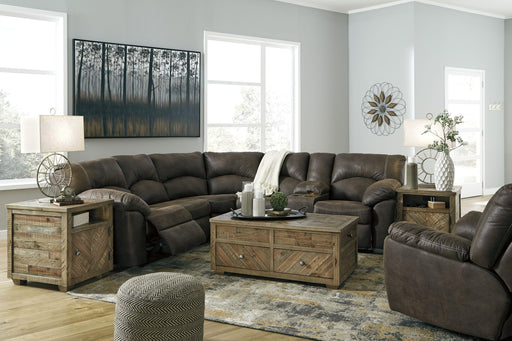 Ashley Tambo - Canyon - 3 Pc. - Right Arm Facing Loveseat With Console 2 Pc Sectional, Rocker Recliner