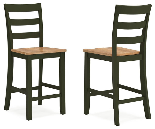 Ashley Gesthaven Barstool (2/CN) - Natural/Green