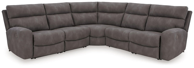 Ashley Next-gen Durapella - Slate - 5-Piece Power Reclining Sectional