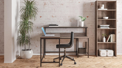 Ashley Arlenbry - Gray - 2 Pc. - L-desk With Storage, Swivel Desk Chair