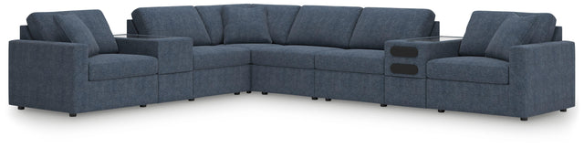 Ashley Modmax - Ink - 8-Piece Sectional With Audio And Storage Consoles