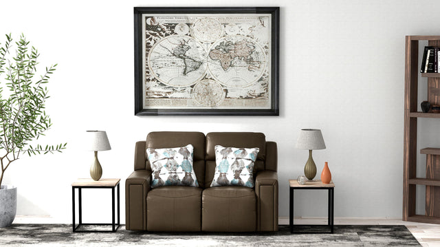 Catnapper Arezzo - Power Headrest Power Reclining Loveseat With Zero Gravity/Extended Ottoman - Chocolate