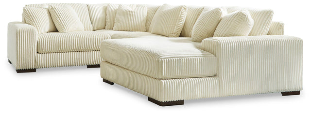 Ashley Lindyn - Ivory - 4-Piece Sectional With Raf Corner Chaise