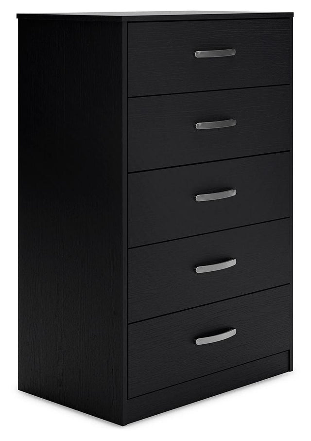 Ashley Finch Five Drawer Chest - Black