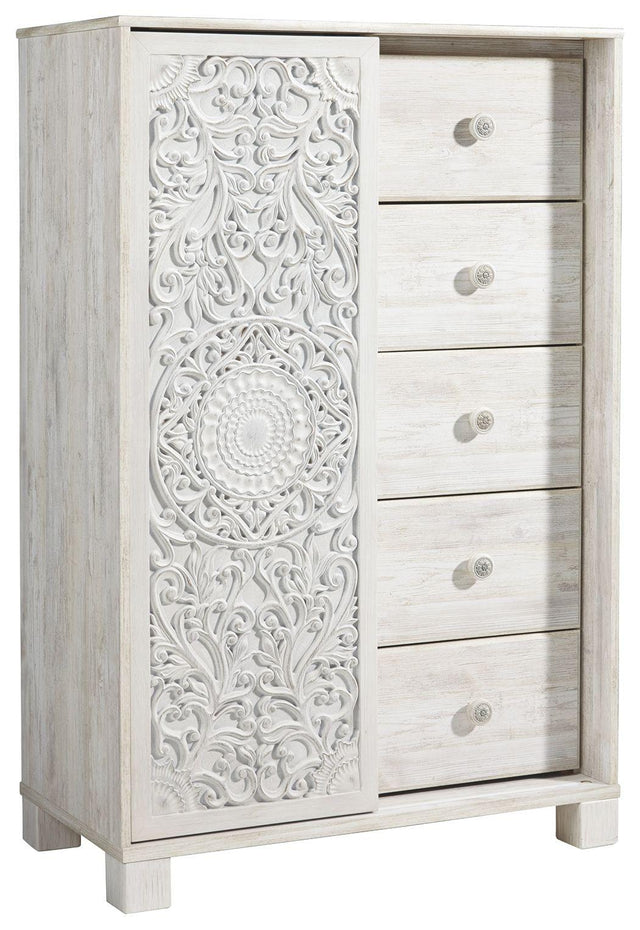 Ashley Paxberry Dressing Chest - Whitewash