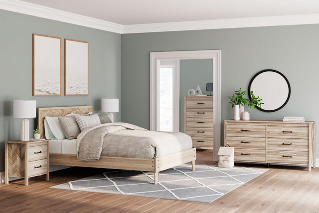 Ashley Battelle - Tan - 3 Pc. - Dresser, Full Panel Platform Bed