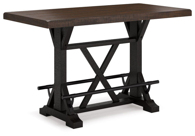 Ashley Valebeck RECT Dining Room Counter Table - Black/Brown