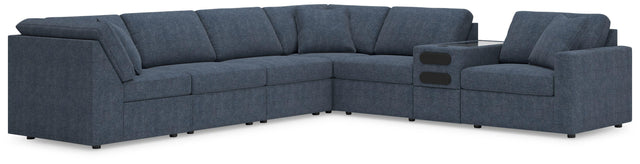 Ashley Modmax - Ink - 7-Piece Sectional With Audio System Console