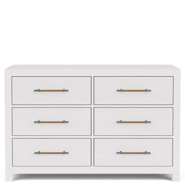 Riverside Furniture Rosalie - 56" 6-Drawer Dresser - White