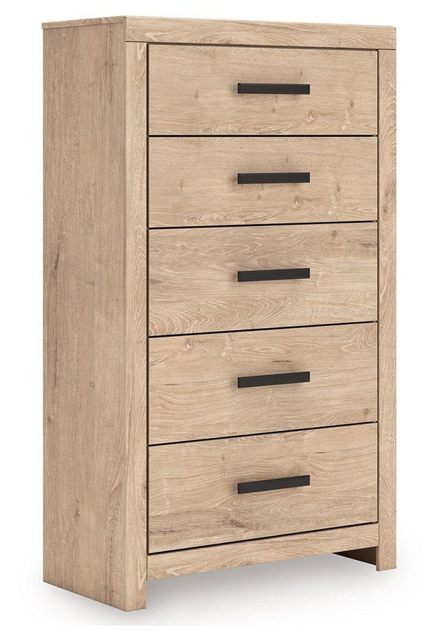 Ashley Sanginlane Five Drawer Chest - Tan